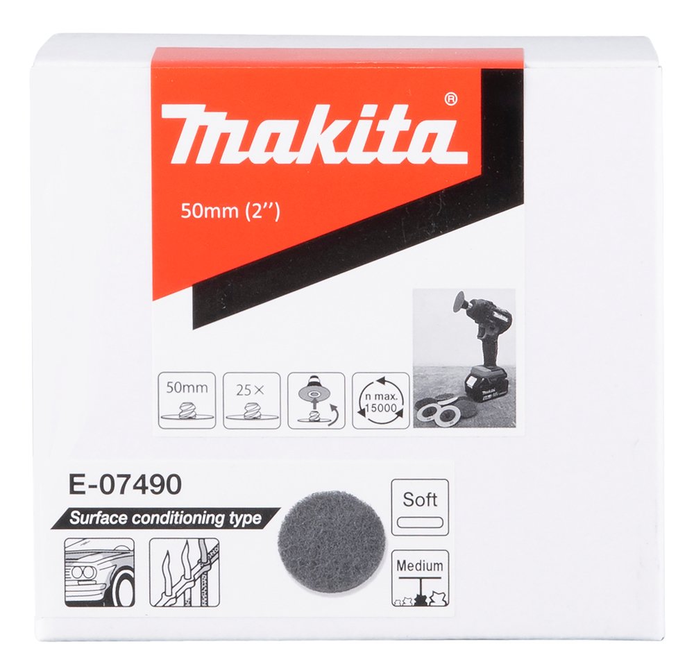 Disco de Acondicionamiento de Superficies, 50 Mm Makita E-07490 abrasivo pulido - Imagen 2