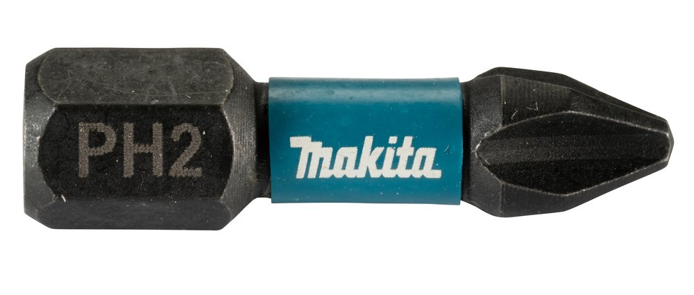 Punta Impact Black, PH2, 25 Mm, 25 Piezas Makita E-12360 perforación fijación - Imagen 2