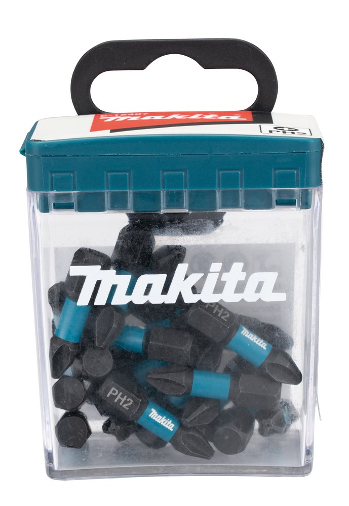 Punta Impact Black, PH2, 25 Mm, 25 Piezas Makita E-12360 perforación fijación