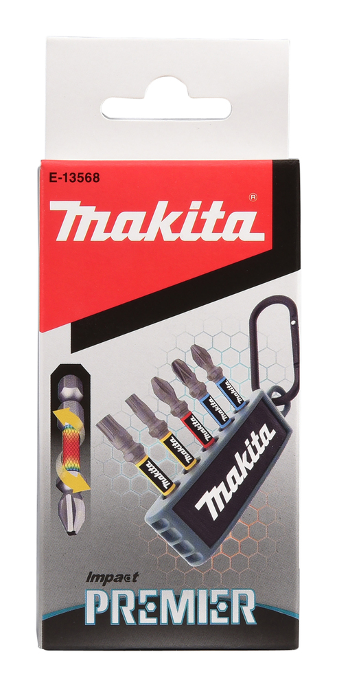 Set de Punta Impact Premier, 5 Piezas Makita E-13568 50 Mm 138X58 perforación fijación - Imagen 4
