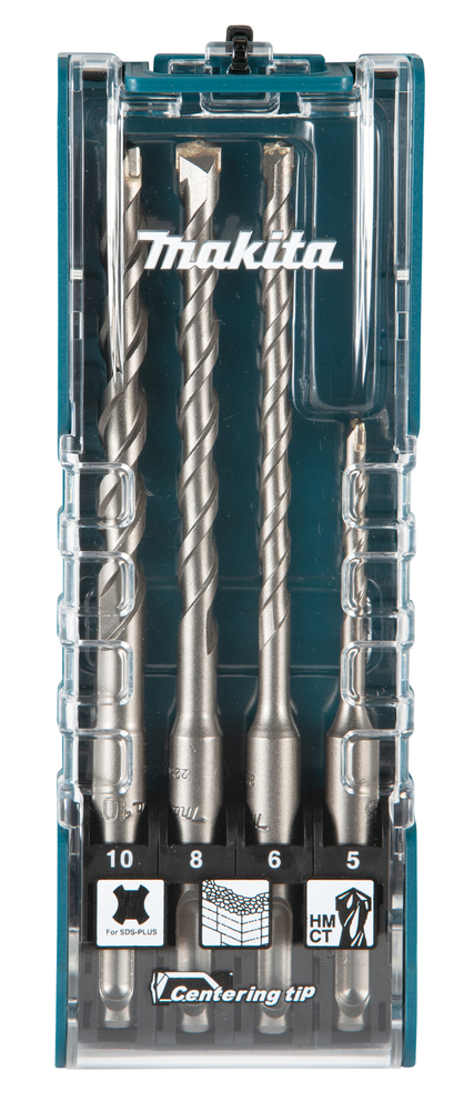 Set de Brocas T C T, para Sds-plus, 4 X 12 Piezas Makita E-13596-12 4X12 perforación fijación - Imagen 4
