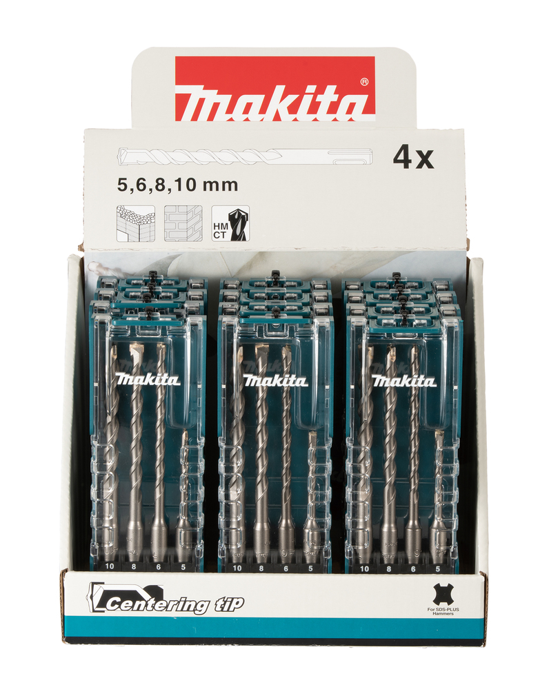 Set de Brocas T C T, para Sds-plus, 4 X 12 Piezas Makita E-13596-12 4X12 perforación fijación - Imagen 6