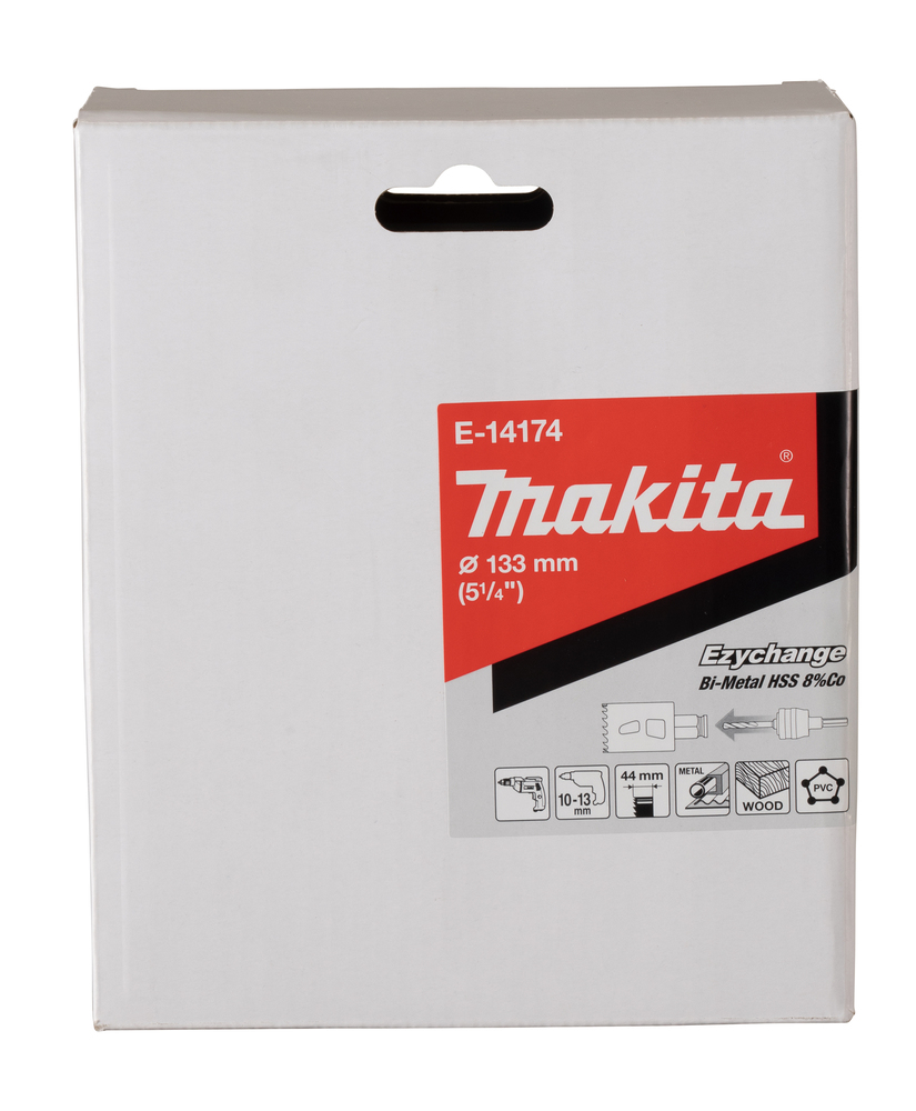 Broca de Corona Bim 133 Mm, Ezychange Makita E-14174 Inox perforación fijación acero inoxidable · aluminio - Imagen 2
