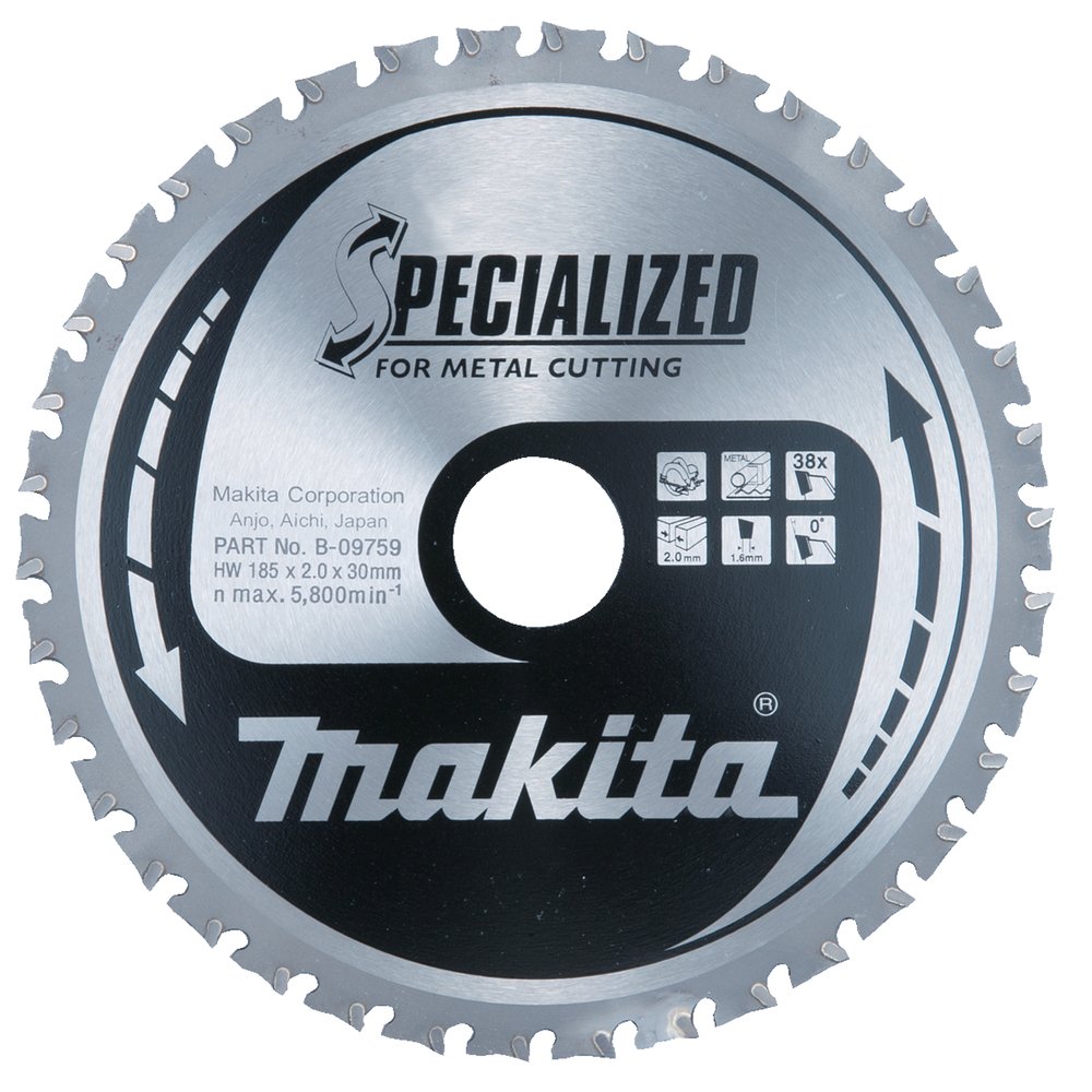 Disco Sierra Circular , T C T, 185 X 30 Mm, 38T Makita E-14299 185X30 Mm Mate corte
