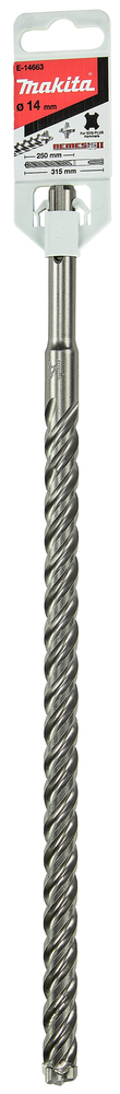Broca para Sds-plus Némesis 2, 14 X 315 Mm Makita E-14663 14X315 Mm Mate perforación fijación - Imagen 3