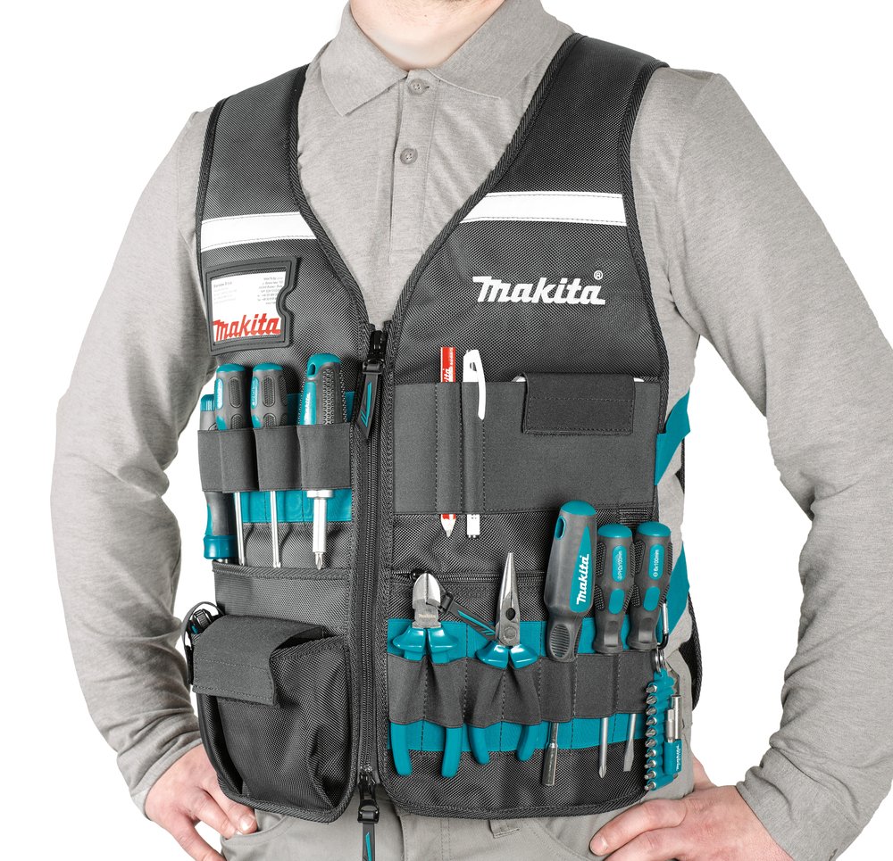 Chaleco de Trabajo - Bolsillos Ajustables Makita E-15609 510X640 bolsa soport - Imagen 3