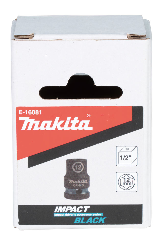 Llave de Vaso Impact Black, 1/2", 12 Mm Makita E-16081 perforación fijación - Imagen 3