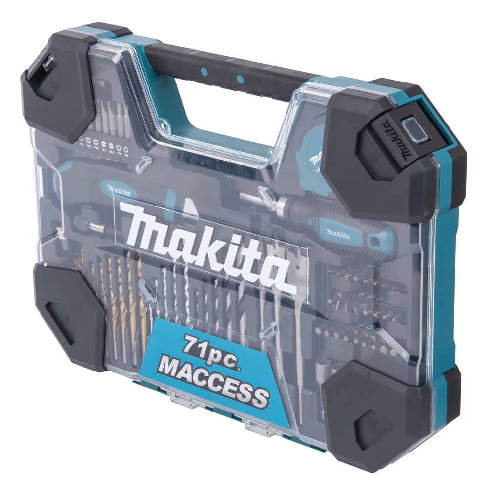 Maletín de Brocas y Puntas para Taladro Maccess, 71 Uds Makita E-22589 7 Mm 10 Mm perforación fijación - Imagen 2