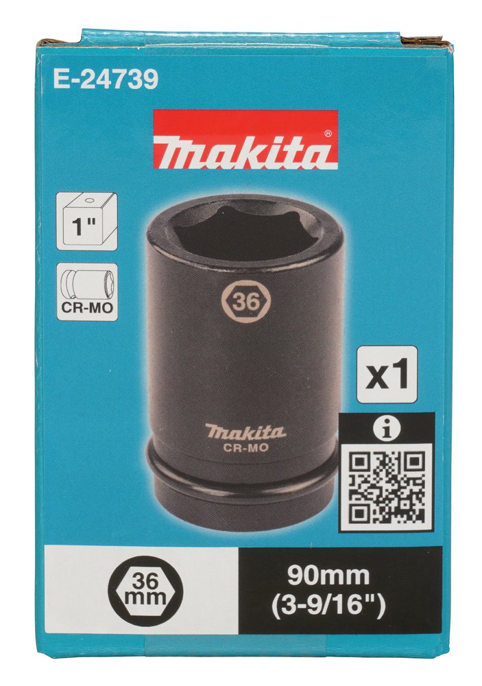 Llave de Vaso 1", 36 X 90 Mm Makita E-24739 36X90 Mm perforación fijación - Imagen 3