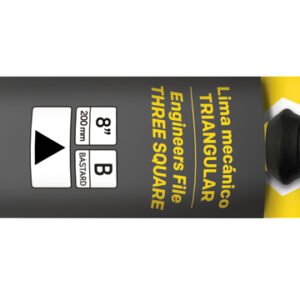 Lima de mecánico triangular basta de 10" con mango bimaterial y colgador