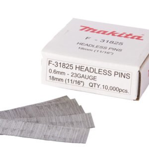 Clavos Pin, 0,6 X 18 Mm, 23 Ga, 10 000 Piezas Makita F-31825 6X18 Mm Galvanizado perforación fijación acero galvanizado
