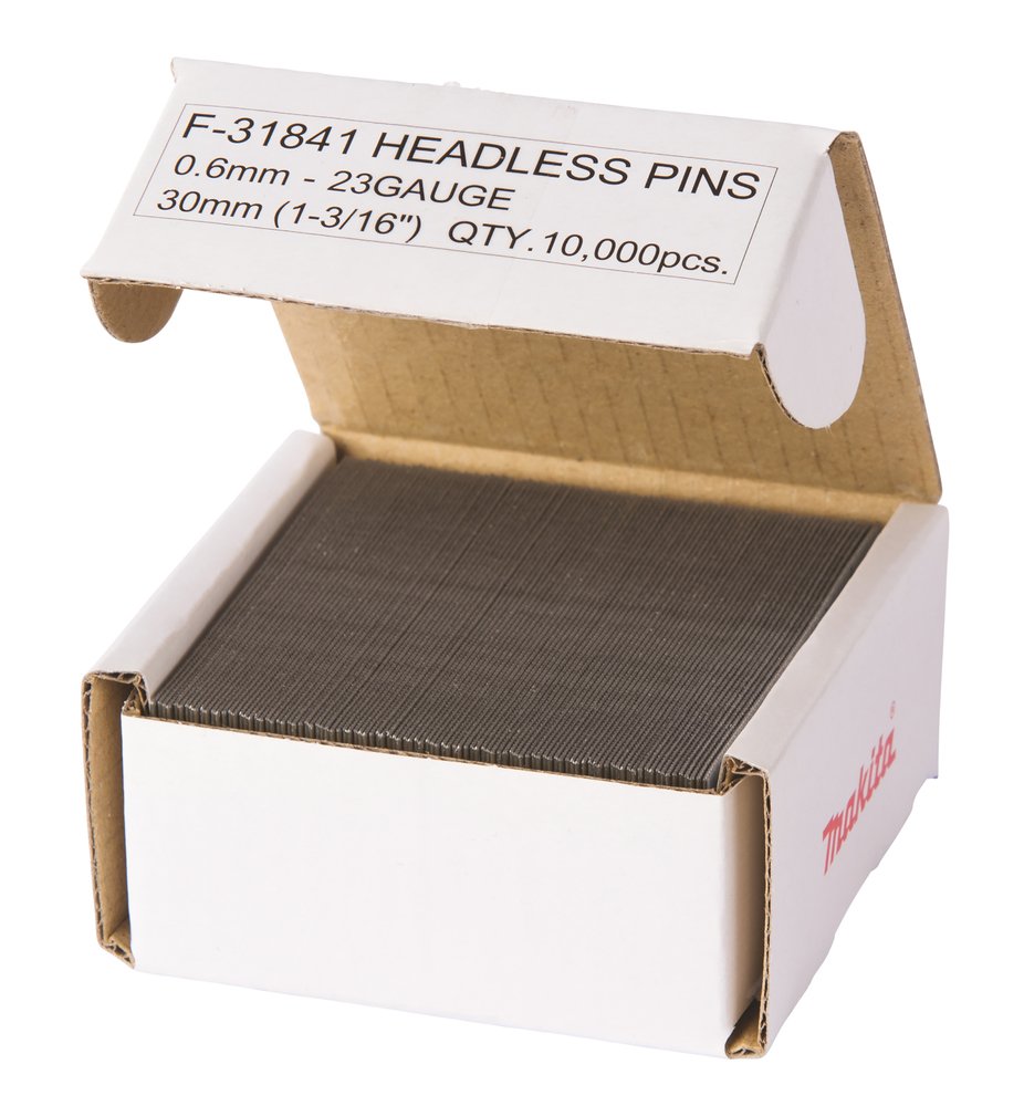 Clavos Pin, 0,6 X 30 Mm, 23 Ga, 10 000 Piezas Makita F-31841 6X30 Mm Galvanizado perforación fijación acero galvanizado - Imagen 2