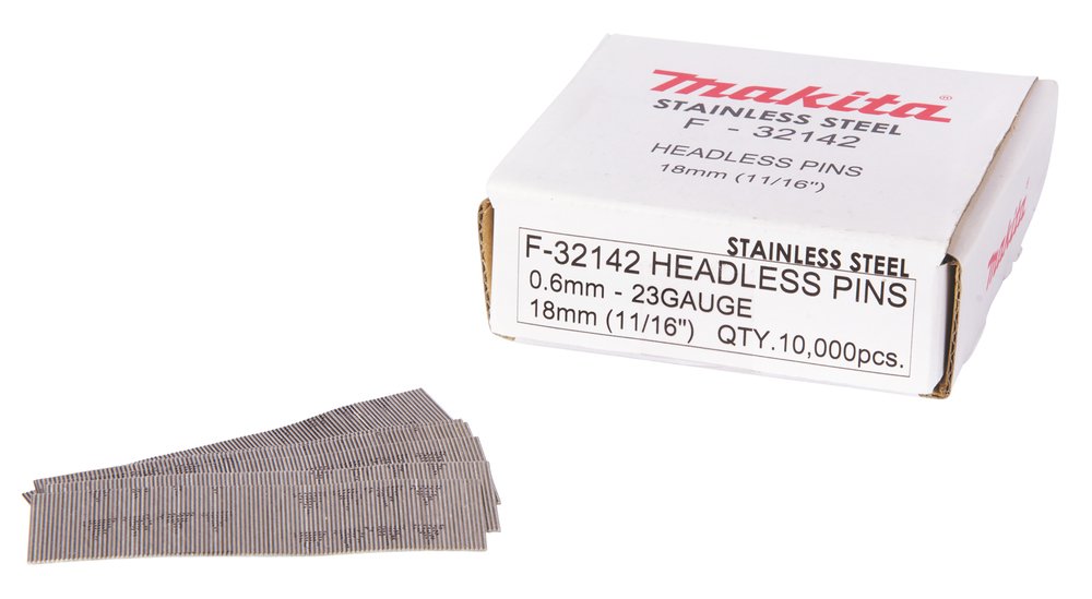 Clavos Pin Inox, 0,6 X 18 Mm, 23 Ga, 10 000 Piezas Makita F-32142 6X18 Mm perforación fijación