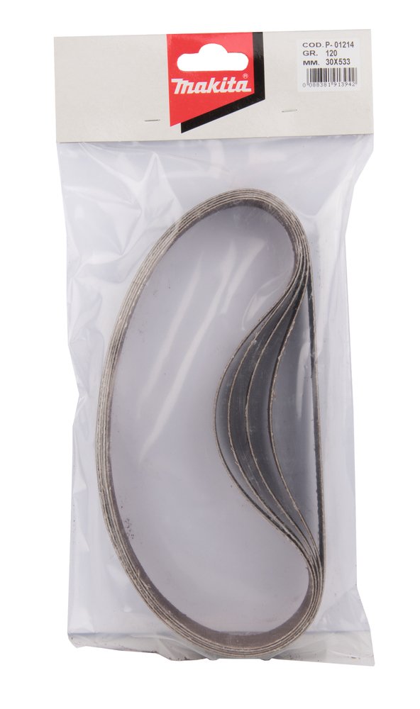Lija de Banda 30 X 533 Mm, 120G, 5 Piezas Makita P-01214 abrasivo pulido - Imagen 2