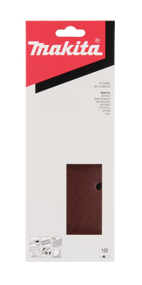 Lijas de Velcro 93 X 230 Mm, 100G Makita P-31865 abrasivo pulido - Imagen 2