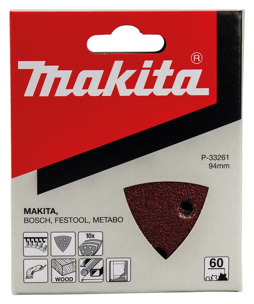 Lijas de Velcro 94 Mm, 60G Makita P-33261 Mate multiherramienta aluminio - Imagen 2