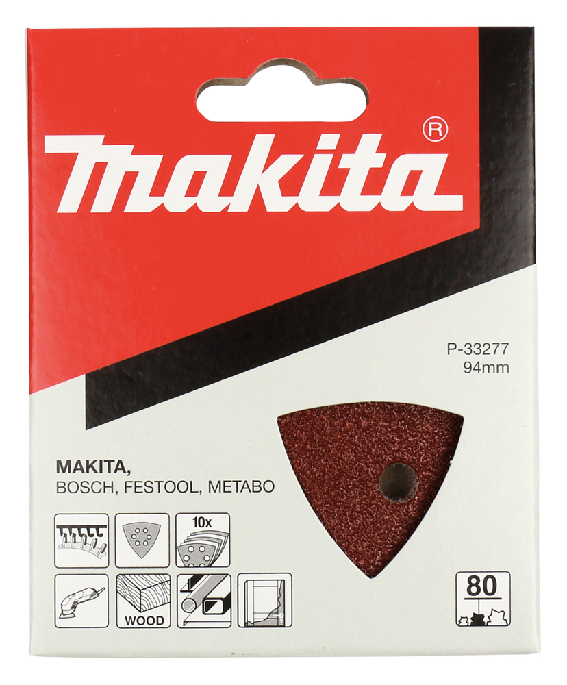 Lijas de Velcro 94 Mm, 80G Makita P-33277 Mate multiherramienta aluminio - Imagen 2