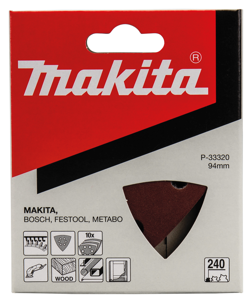 Lijas de Velcro 94 Mm, 240G Makita P-33320 Mate multiherramienta aluminio - Imagen 2