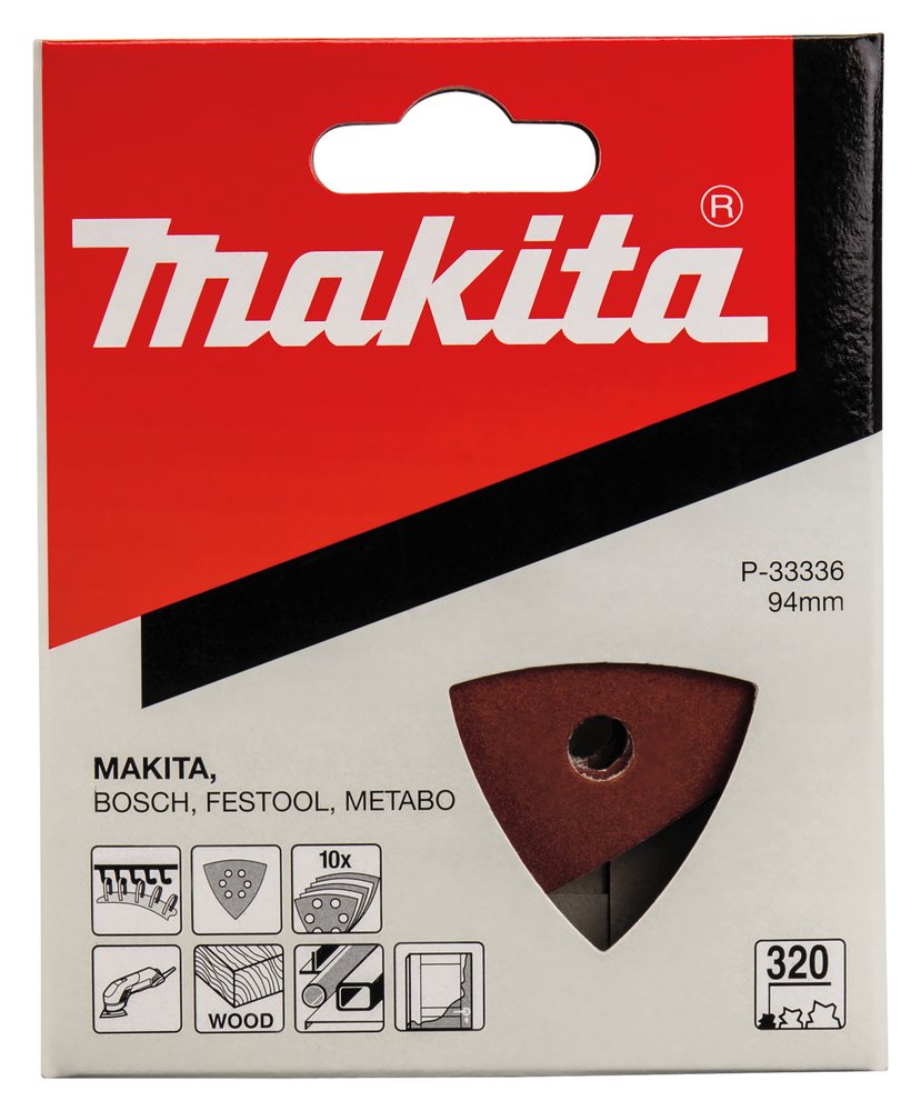 Lijas de Velcro 94 Mm, 320G Makita P-33336 Mate multiherramienta aluminio - Imagen 2