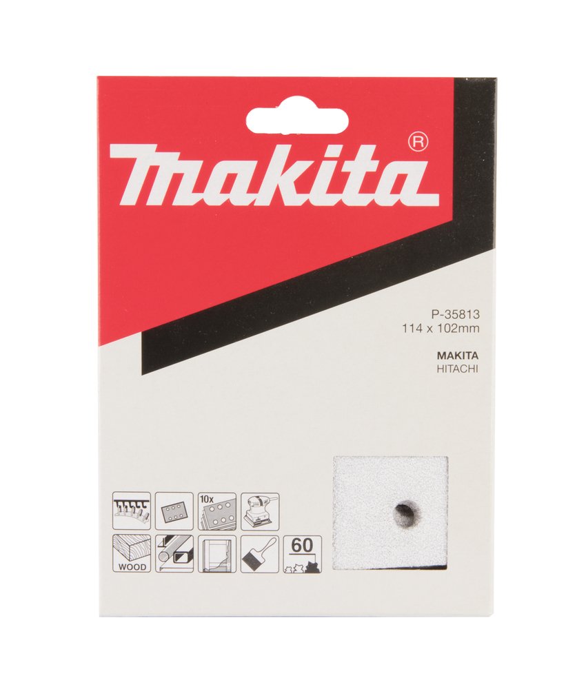 Lijas de Velcro 114 X 102 Mm, 60G Makita P-35813 abrasivo pulido - Imagen 3