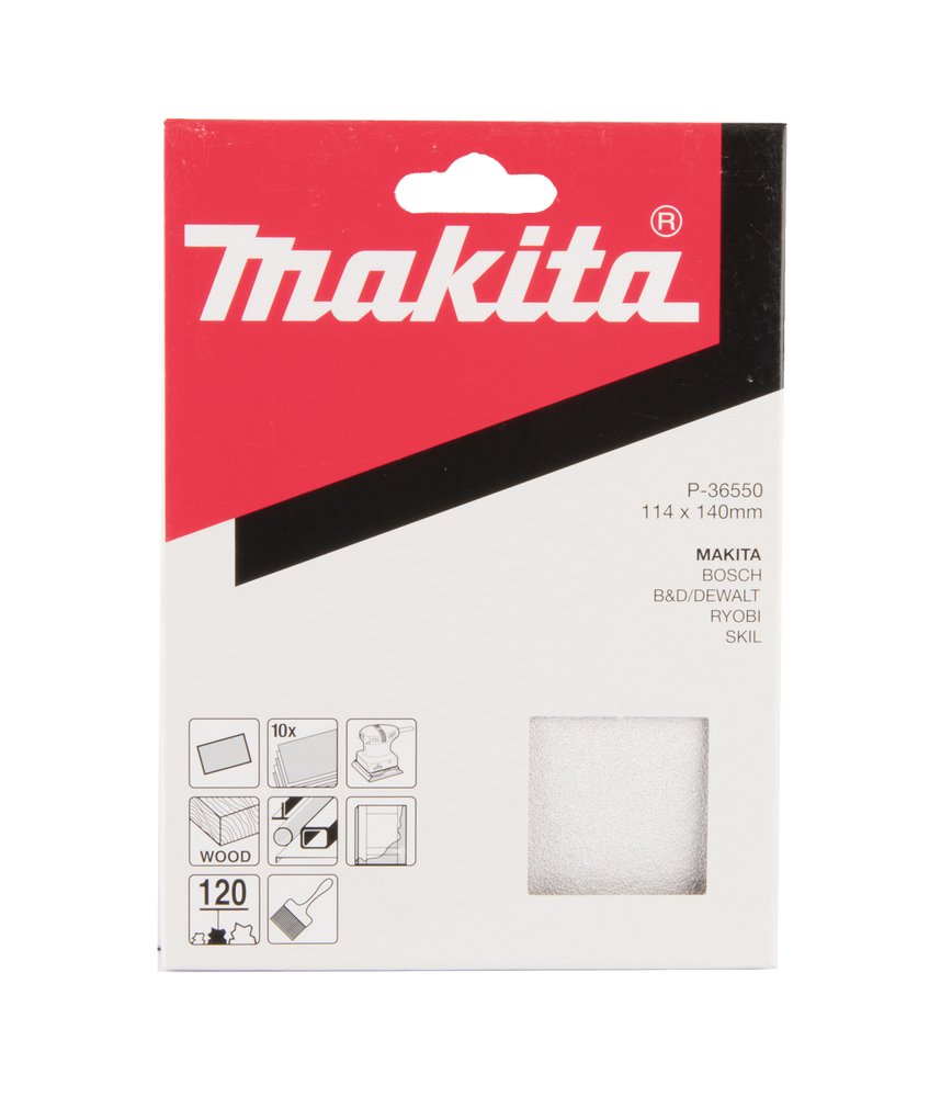 Lijas de Velcro 114 X 140 Mm, 120G Makita P-36550 abrasivo pulido - Imagen 2