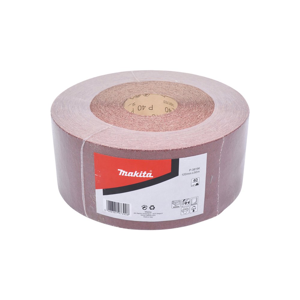 Rollo de Lija, 120 Mm X 50 M, 40G Makita P-38196 abrasivo pulido