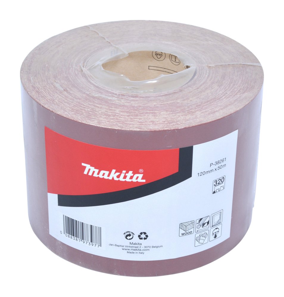 Rollo de Lija, 120 Mm X 50 M, 320G Makita P-38261 abrasivo pulido