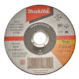 Disco de Corte 125 X 1,0 X 22,23 Mm, Inox, A60S, 10 Piezas Makita P-53045 125X1 trabajo metal acero inoxidable