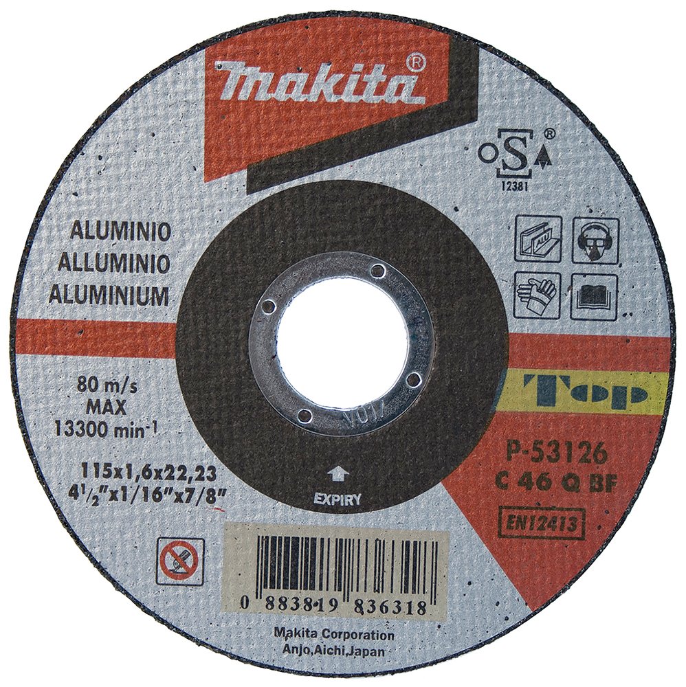 Disco de Corte 115 X 1,6 X 22,23 Mm Makita P-53126 115X1 cepillado cortador aluminio