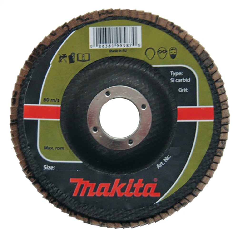 Cepillo Lijas Taladro 125 X 22,23 Mm, 120G, Si-ca Makita P-65361 trabajo metal