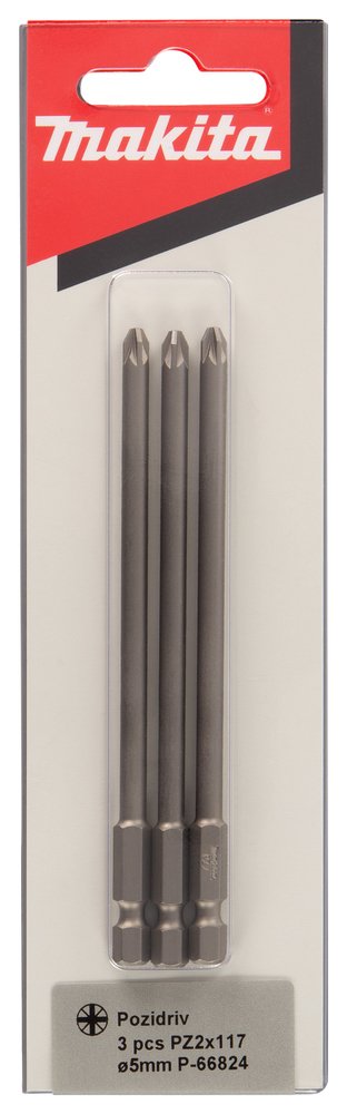 Punta, PZ2, 117 Mm, Ø 5 Mm, 3 Piezas Makita P-66824 perforación fijación - Imagen 2