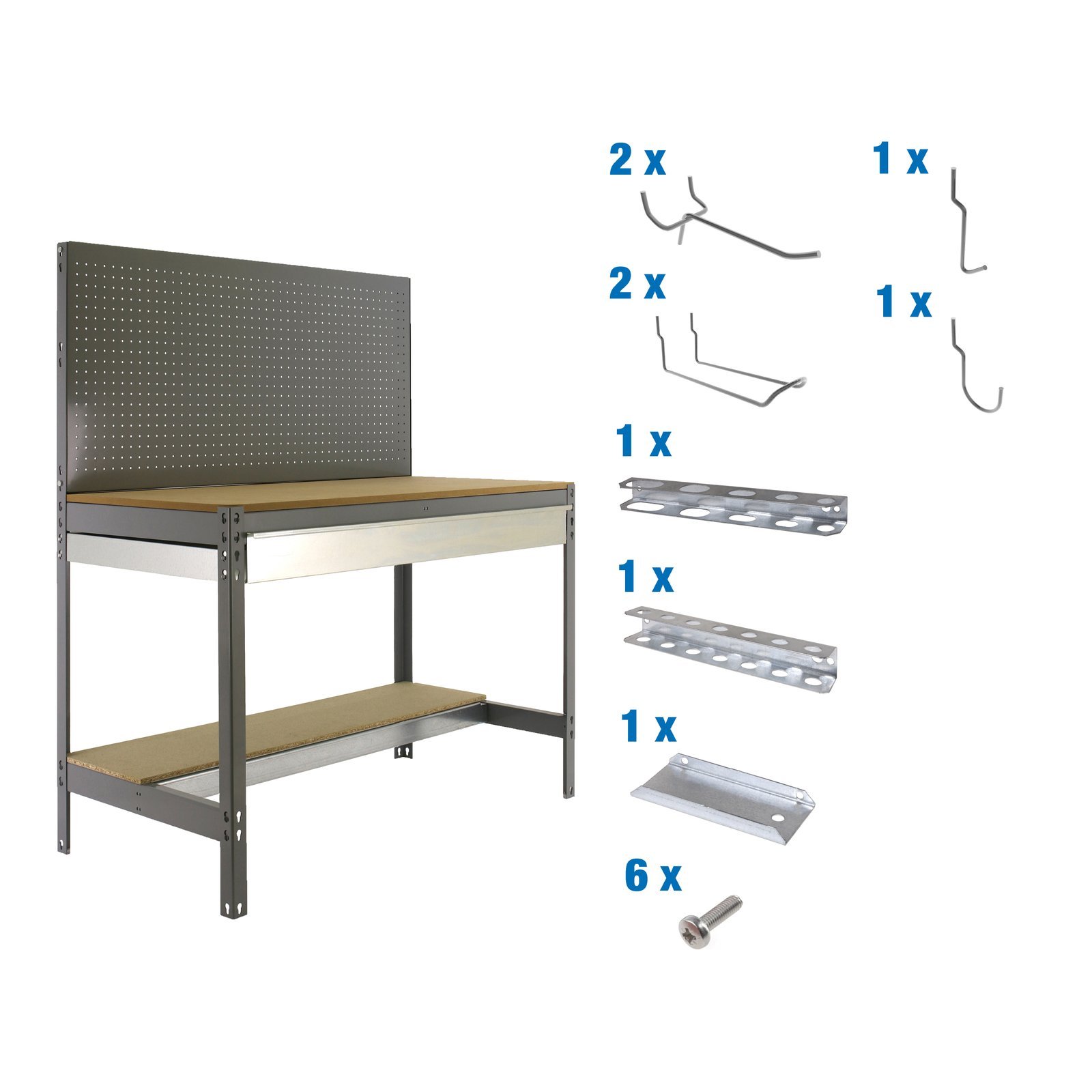 PACK Simonwork BT2 BOX 900 Gris/mad+ 9 ACCS Simonrack 1445X910 600 Kg