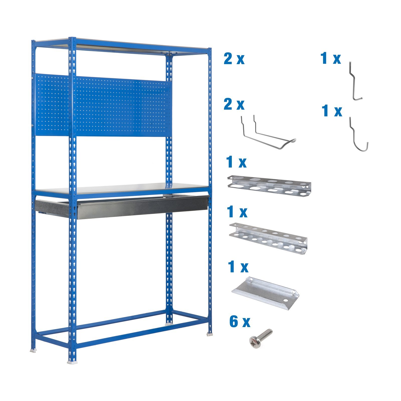 PACK Simonracing BOX PLUS 3/400 Az/ga+ 9 ACCS Simonrack 2000X1000 200 Kg Azul