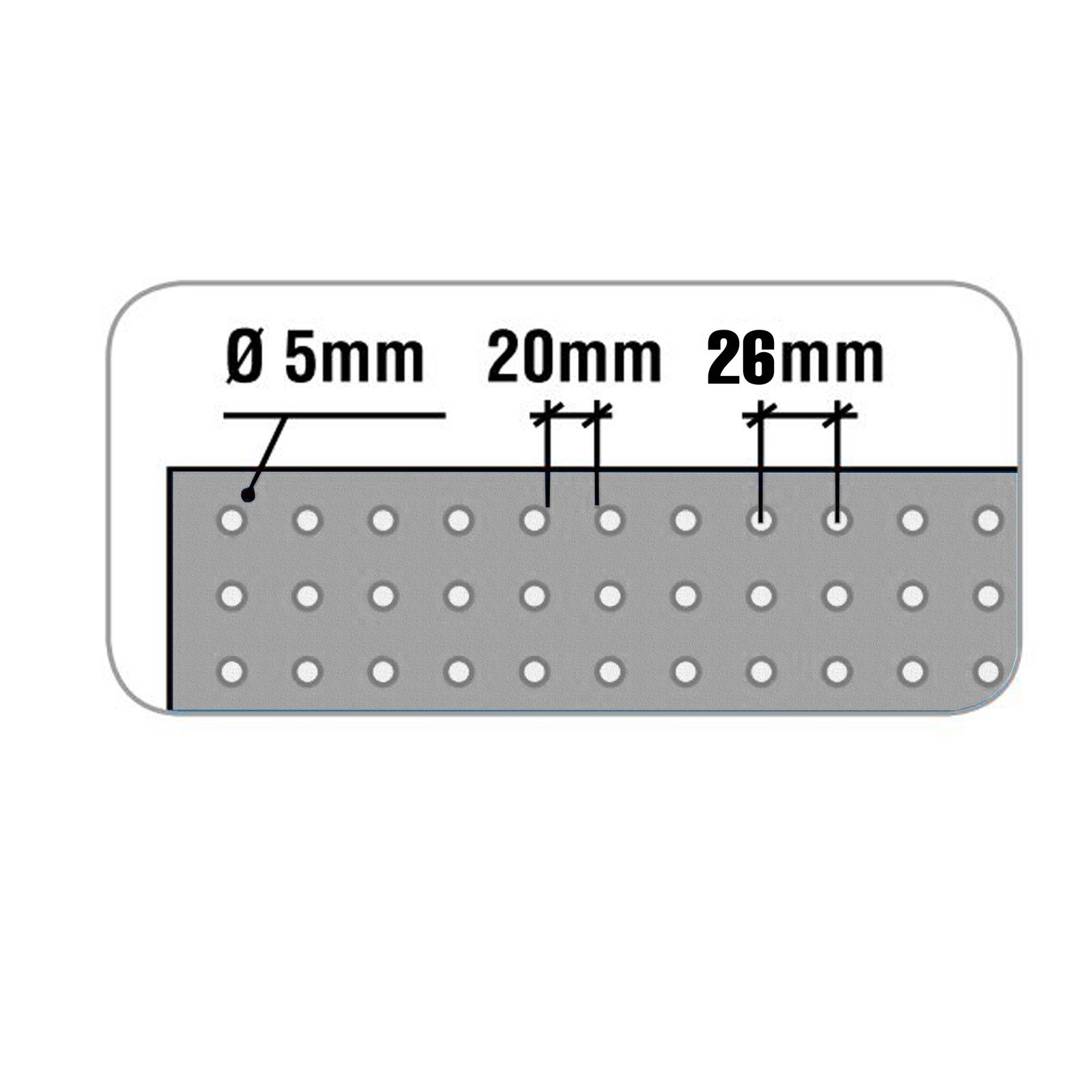 PANEL Perforado 900X600 Mm Blanco Simonrack 900X600 MM - Imagen 3