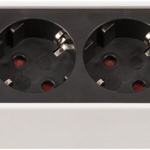 Base múltiple Ecolor blanca/ negra con diseño compacto (3 tomas)