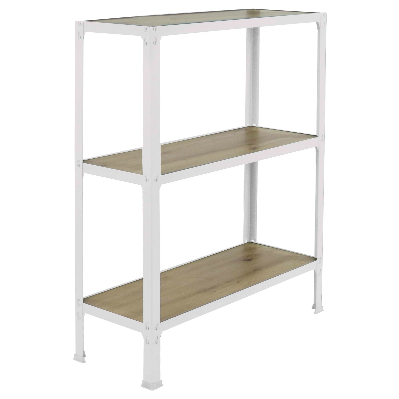 Simonhome CLICK WOOD MINI 3/300 Blanco/roble NODI Simonrack 900X800 300 Mm
