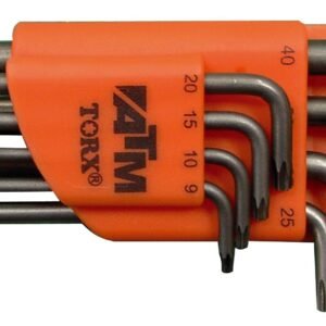 Juego de 8 llaves acodadas largas Torx de seguridad con bola (T9-T40)