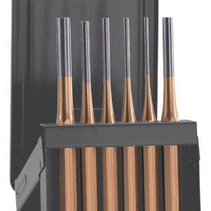 Juego de 6 botadores cilíndricos de 150 mm serie dorada