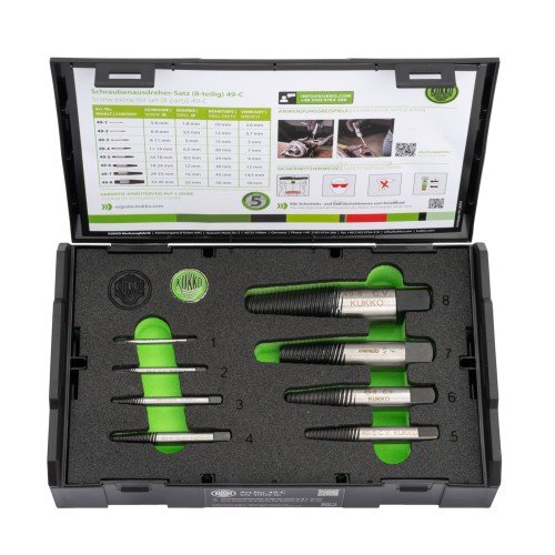 8 Extractores de Tornillos con Estriado Fino (3 a 45 Mm) Kukko KUKKO-49-C-JUEGO otro