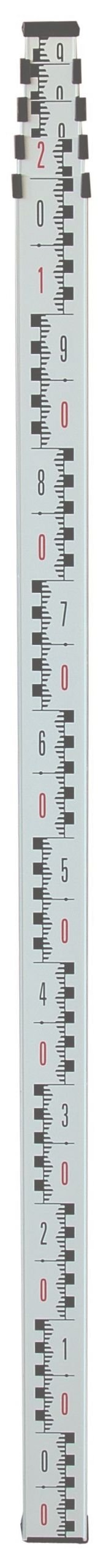 Mira telescópica de aluminio de 5 m con 5 secciones para nivel láser