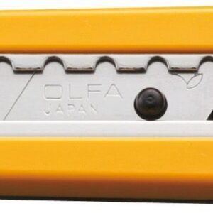 Cúter con bloqueo automático, contendor de cuchillas usadas incorporado y cuchilla de 9 mm