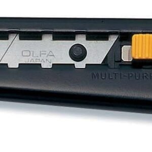 Cúter con bloqueo automático y mango metálico y cuchilla de 18 mm