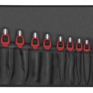 Juego de 10 sacabocados de puente DIN 7200 forma A (3-5-7-8-10-13-16-19-22-25 mm)