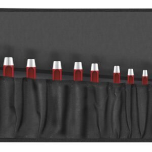 Juego de 10 sacabocados cilíndricos DIN 7200 forma B (3-5-7-8-10-13-16-19-22-25 mm)