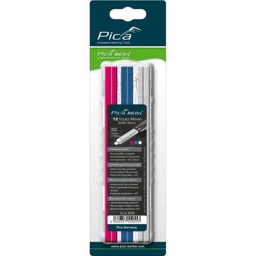 Sb-estuche 12 Minas Marcado Permanente Rosa, Azul, Blanco para BIG Dry en Blister Pica PICA-6040 otro