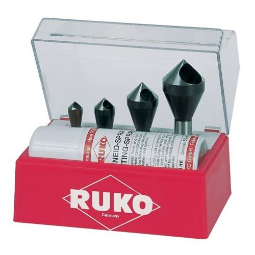 de 4 Avellanadores-desbarbadores Hss-co 5 + Spray de Corte 50 Ml Ruko RUKO-102310E-JUEGO otro