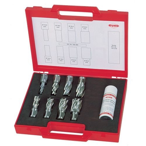 de 8 Brocas Huecas HSS Vástago Weldon Ruko RUKO-108810-JUEGO corte perforación