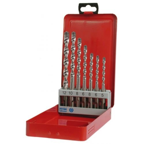 de 7 Brocas de 3 Labios para Martillo Sds-plus (ø 5-6-8 X 110 Mm + Ø 6-8-10-12 X 160 Mm) Ruko RUKO-213246-JUEGO herramienta manual