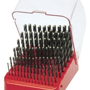 Juego de 91 brocas HSS rectificadas en estuche plástico