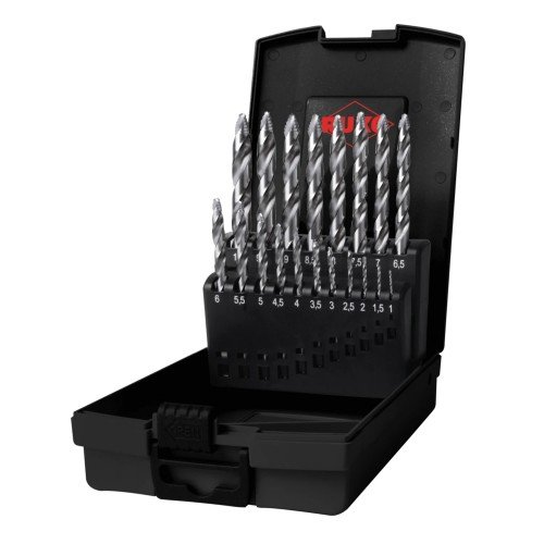 Ro-juego de 19 Brocas Helicoidales Flowstep® HSS Ruko RUKO-259214 corte perforación